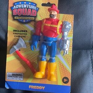 Adventure Squad FREDDY Rescue Action Figure 5" Firefighter Chief Axe Included